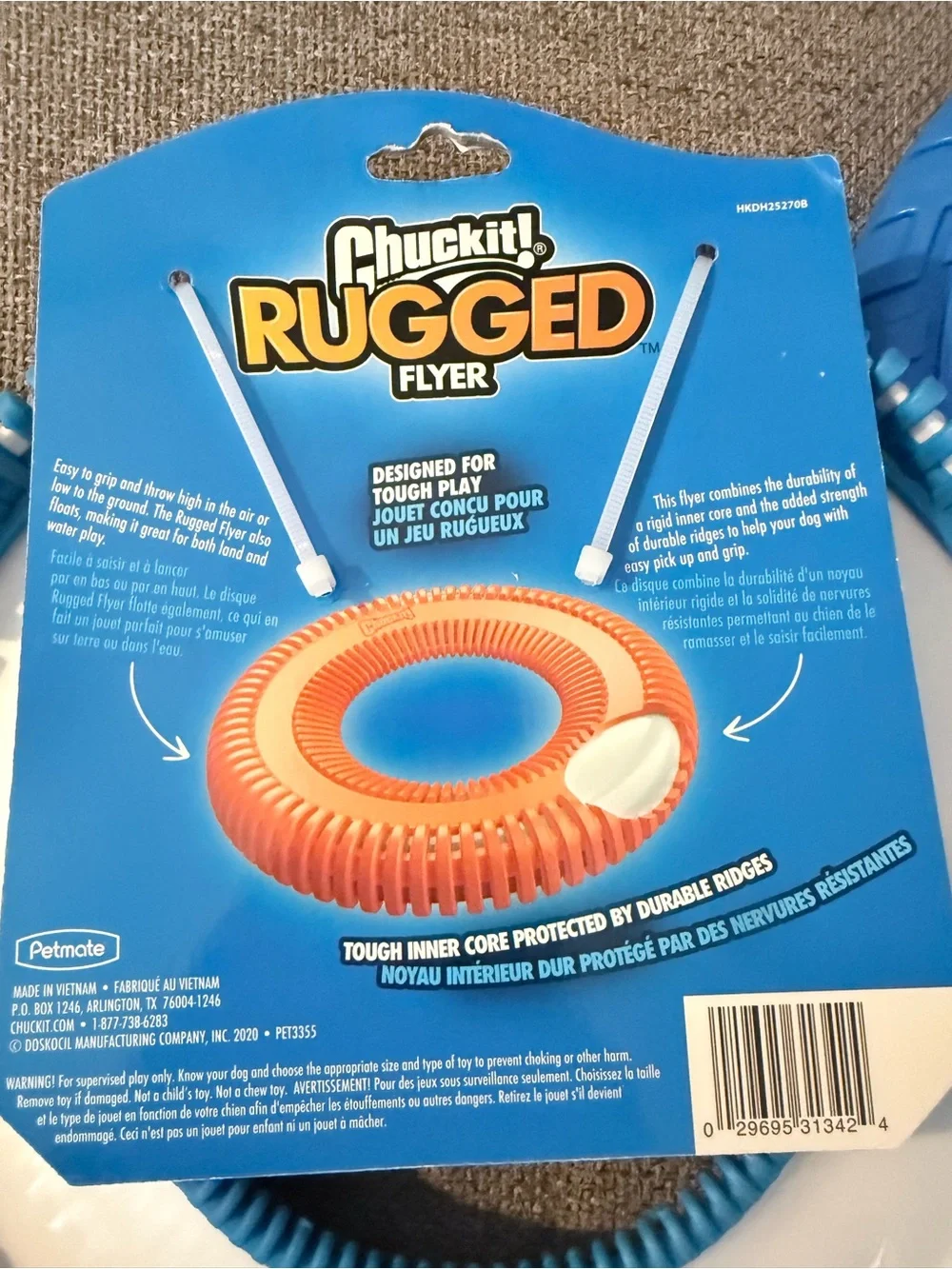 Blue Rugged Flyer Ring Chuckit! - Durable Fetch Toy & Nerf Flyer Set of 2 frisbe